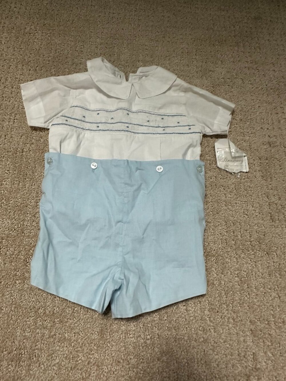 Strasburg Heirloom Collection Button-On Bobby Suit 18M NWT Vintage